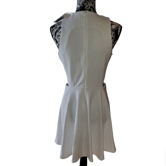 NWT BELONGSCI Womens Sleeveless Cutout A Line Cocktail Party Mini Dress sz med - Picture 7 of 9